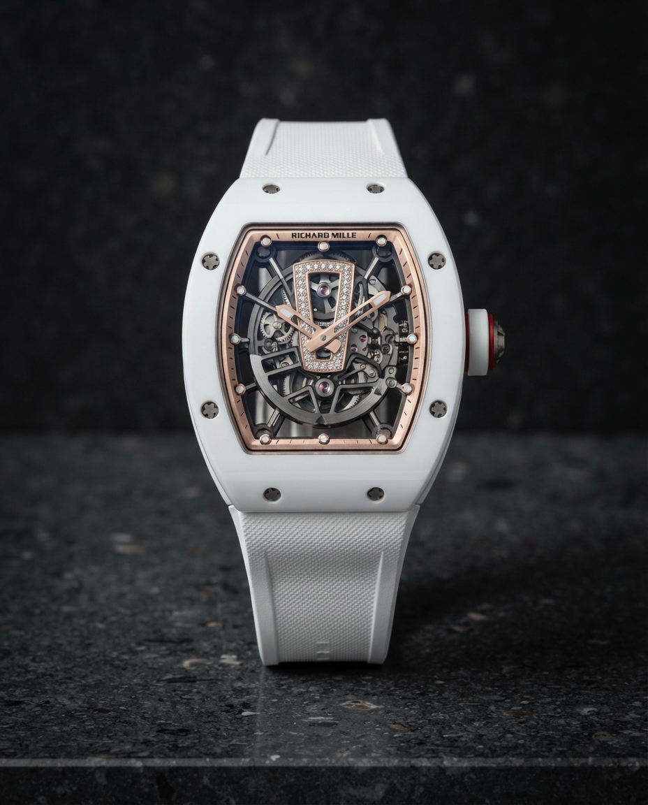 Richard Mille RM 037 White Ceramic Rose Gold