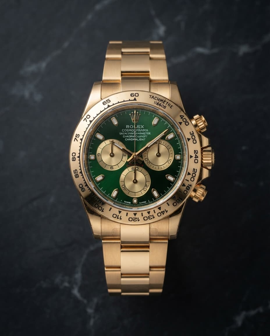 Rolex Daytona Yellow Gold Green Dial