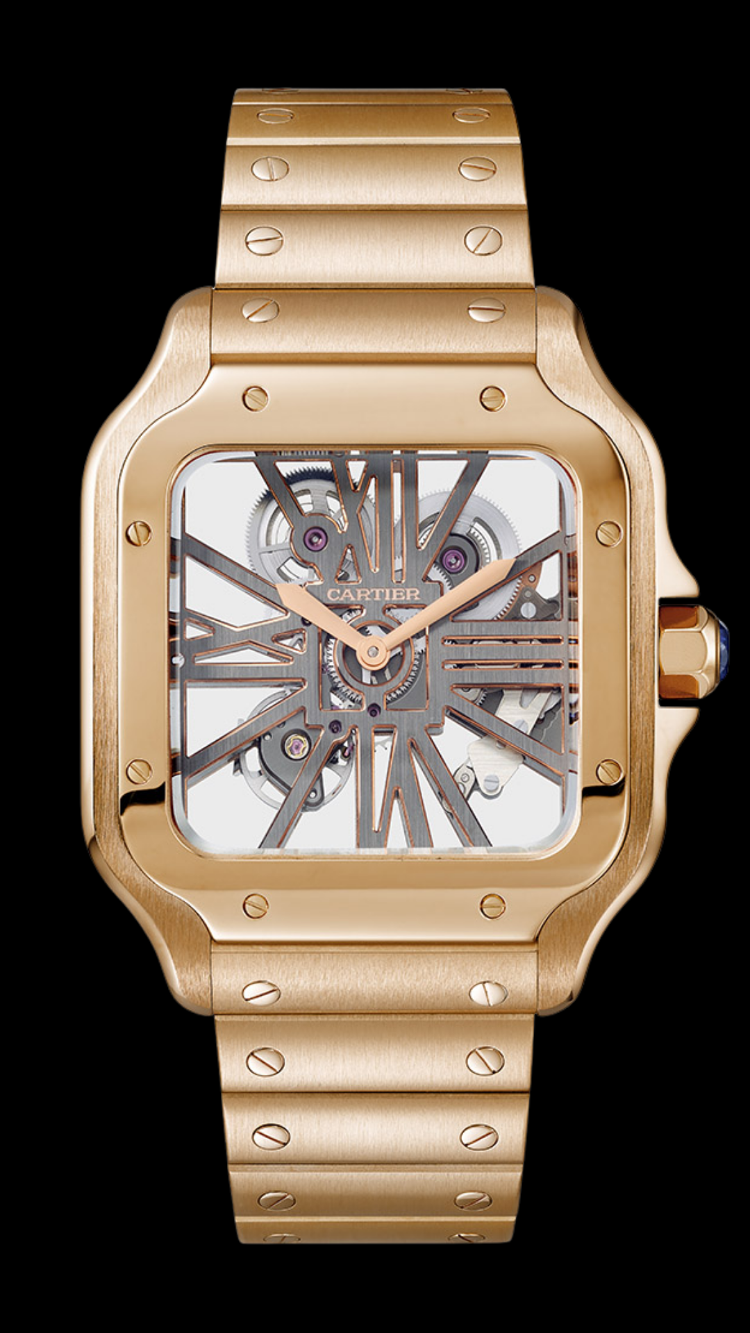 Cartier Santos Skeleton Yellow Gold